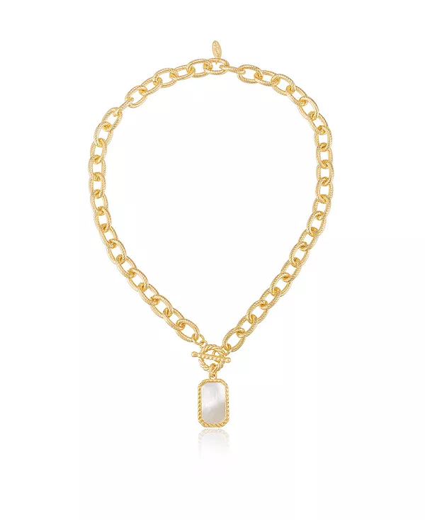 Позолоченное ожерелье с подвеской из цепочки и перламутра Ettika, gold
Позолоченное ожерелье с подвеской из цепочки и перламутра Ettika, gold