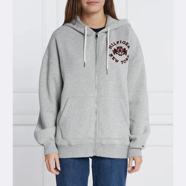 Длинная университетская толстовка свободного кроя на молнии Tommy Hilfiger, серый
Длинная университетская толстовка свободного кроя на молнии Tommy Hilfiger, серый