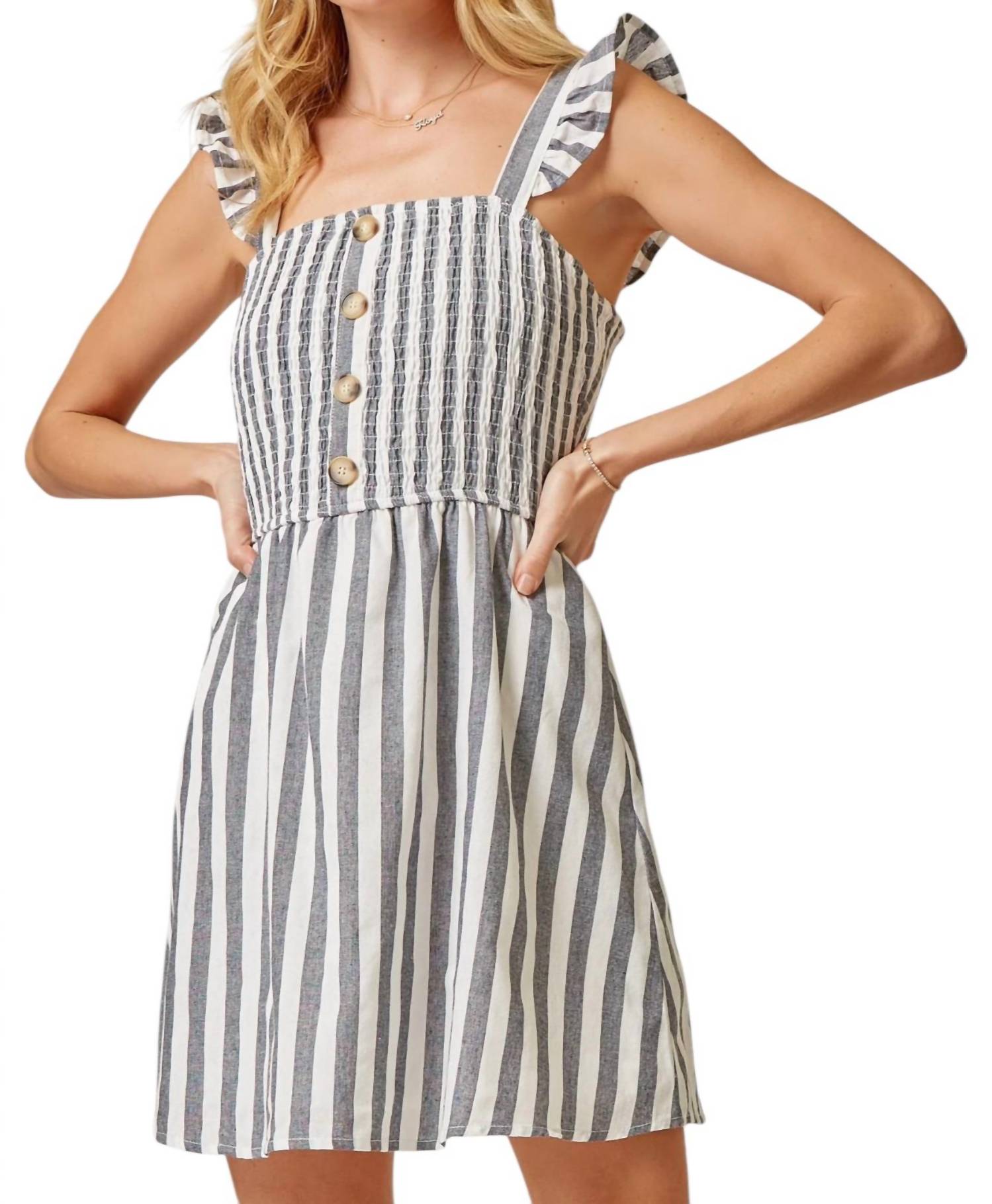 Не заходите слишком далеко. Платье со сборками в темно-синем/белом цвете ANDREE BY UNIT
Не заходите слишком далеко. Платье со сборками в темно-синем/белом цвете ANDREE BY UNIT