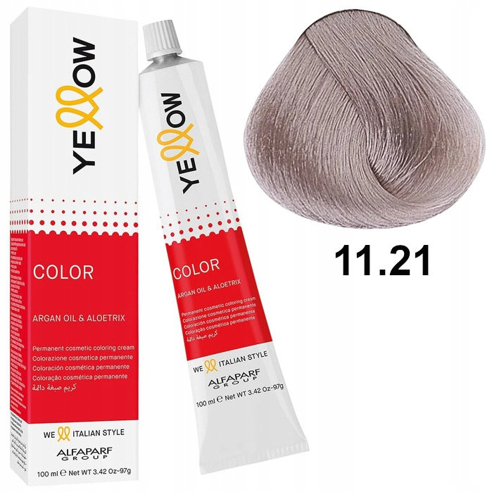 Перманентная краска Alfaparf YELLOW Color 11.21 100 мл 
Перманентная краска Alfaparf YELLOW Color 11.21 100 мл