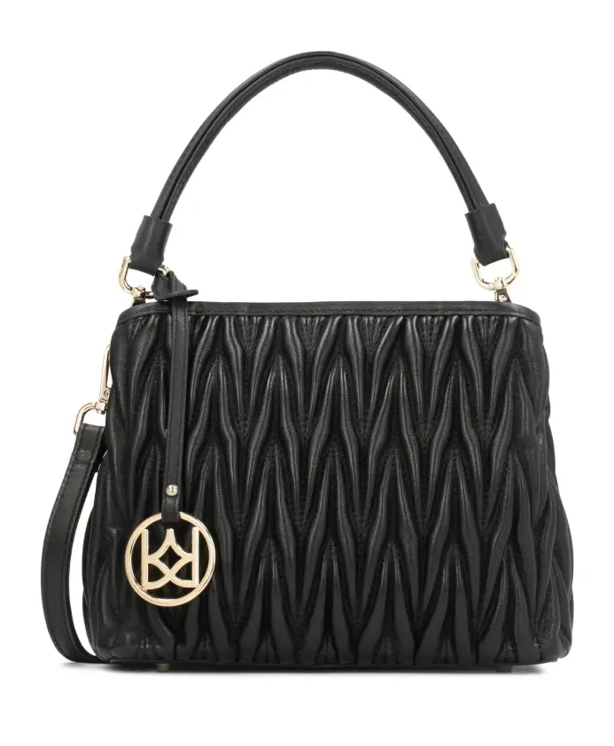 Мятая сумочка с ручкой Kazar, черный
Мятая сумочка с ручкой Kazar, черный