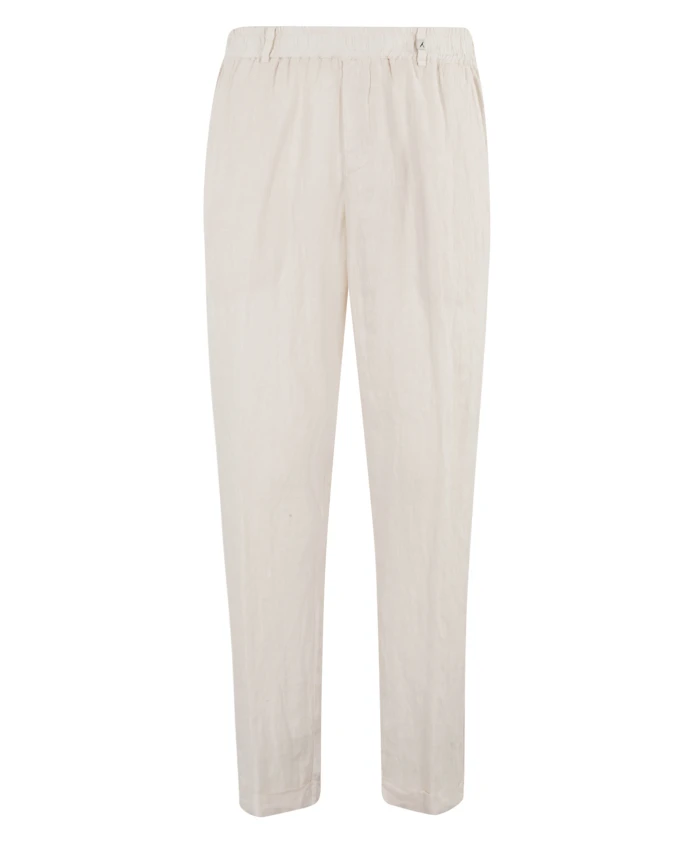 Льняные зауженные брюки кремового цвета Myths, белый
Льняные зауженные брюки кремового цвета Myths, белый