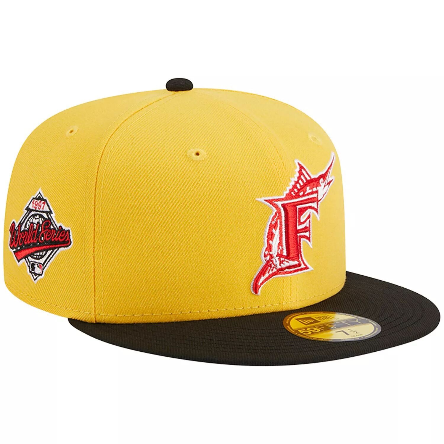 Мужская облегающая шляпа New Era желтого/черного цвета Florida Marlins Grilled 59FIFTY
Мужская облегающая шляпа New Era желтого/черного цвета Florida Marlins Grilled 59FIFTY