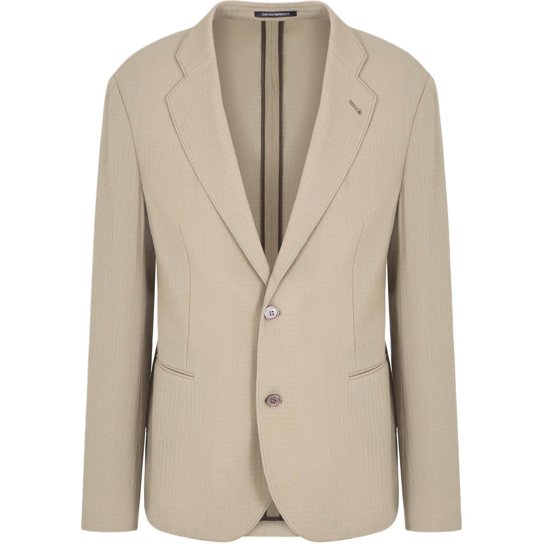 EMPORIO ARMANI Шерстяной жакет креп однобортный, Light Umber
EMPORIO ARMANI Шерстяной жакет креп однобортный, Light Umber
