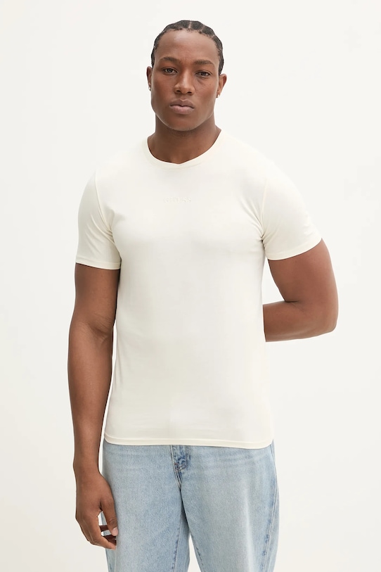 Хлопковая футболка Guess, бежевый
Хлопковая футболка Guess, бежевый