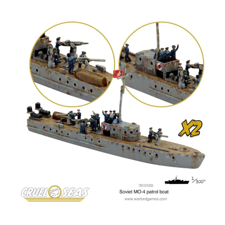 Советский патрульный катер МО-4, Cruel Seas (1/300)
Советский патрульный катер МО-4, Cruel Seas (1/300)
