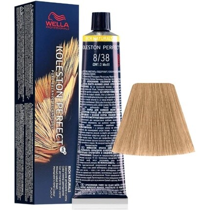 Koleston Perfect Me+ Rich Naturals 8/38 Блондин Светло-Золотой Жемчуг Перманентная краска для волос 60 мл, Wella
Koleston Perfect Me+ Rich Naturals 8/38 Блондин Светло-Золотой Жемчуг Перманентная краска для волос 60 мл, Wella