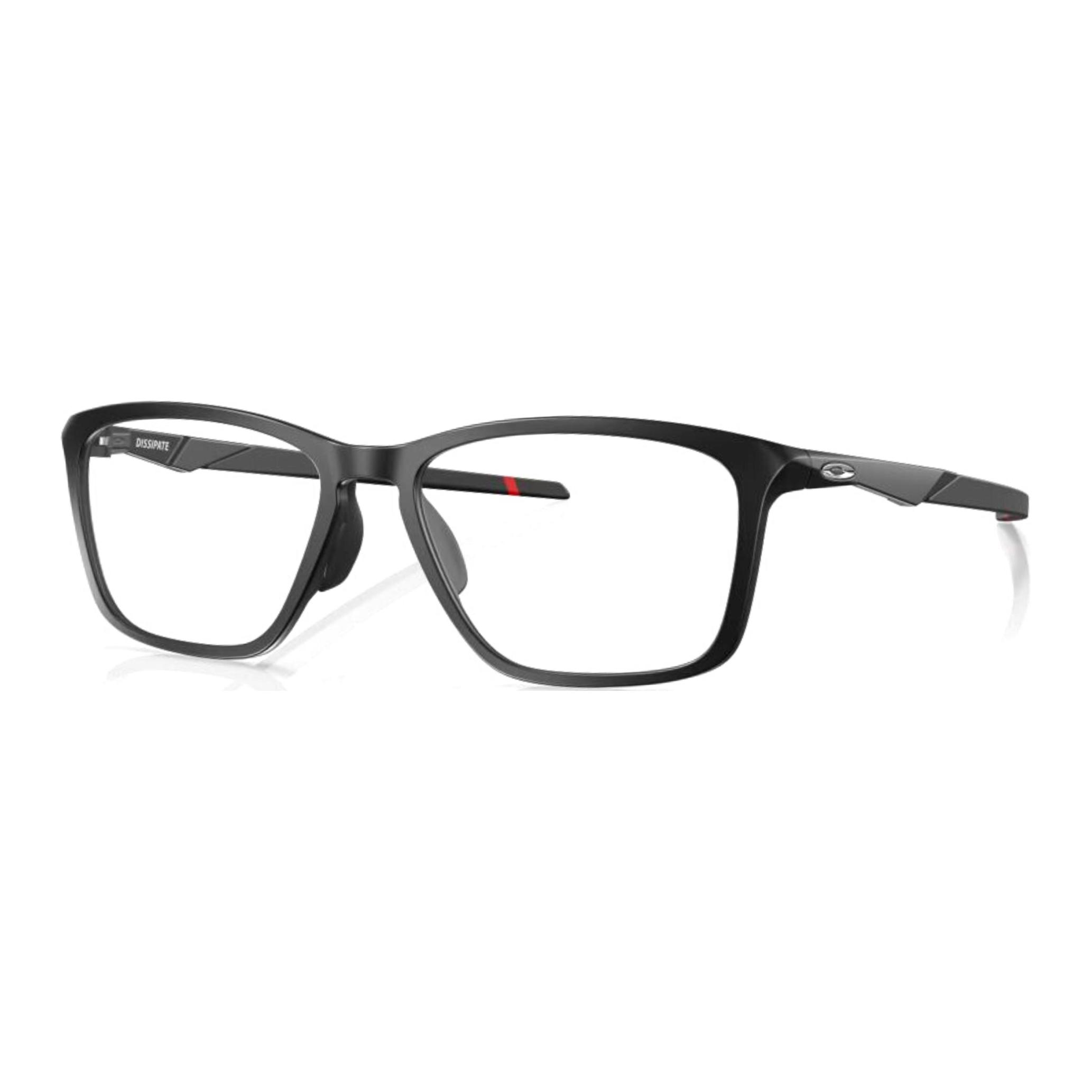 Oakley Прямоугольная оправа для очков мужская черная, Black