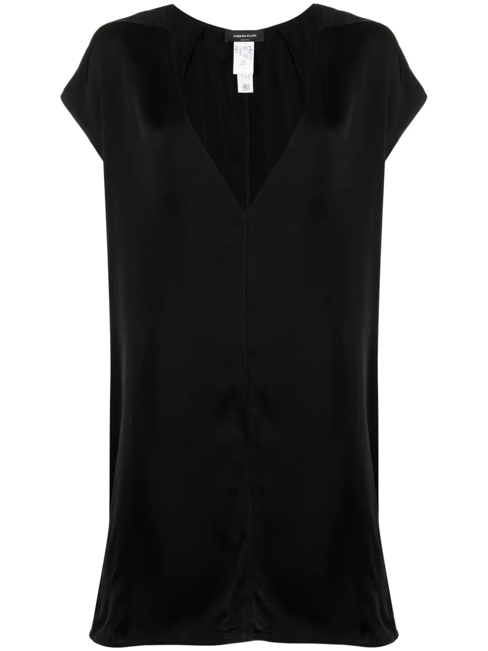 Платье мини с глубоким V-образным вырезом Fabiana Filippi, черный
Платье мини с глубоким V-образным вырезом Fabiana Filippi, черный