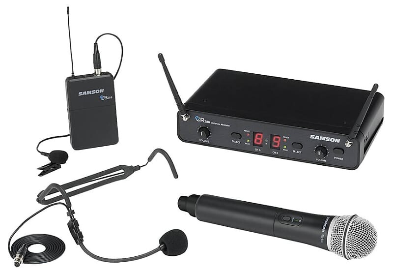 Беспроводная система Samson Concert 288 All-In-One Dual-Channel UHF Wireless Handheld/Lavalier Mic System - I Band (518-566 MHz)
Беспроводная система Samson Concert 288 All-In-One Dual-Channel UHF Wireless Handheld/Lavalier Mic System - I Band (518-566 MHz)