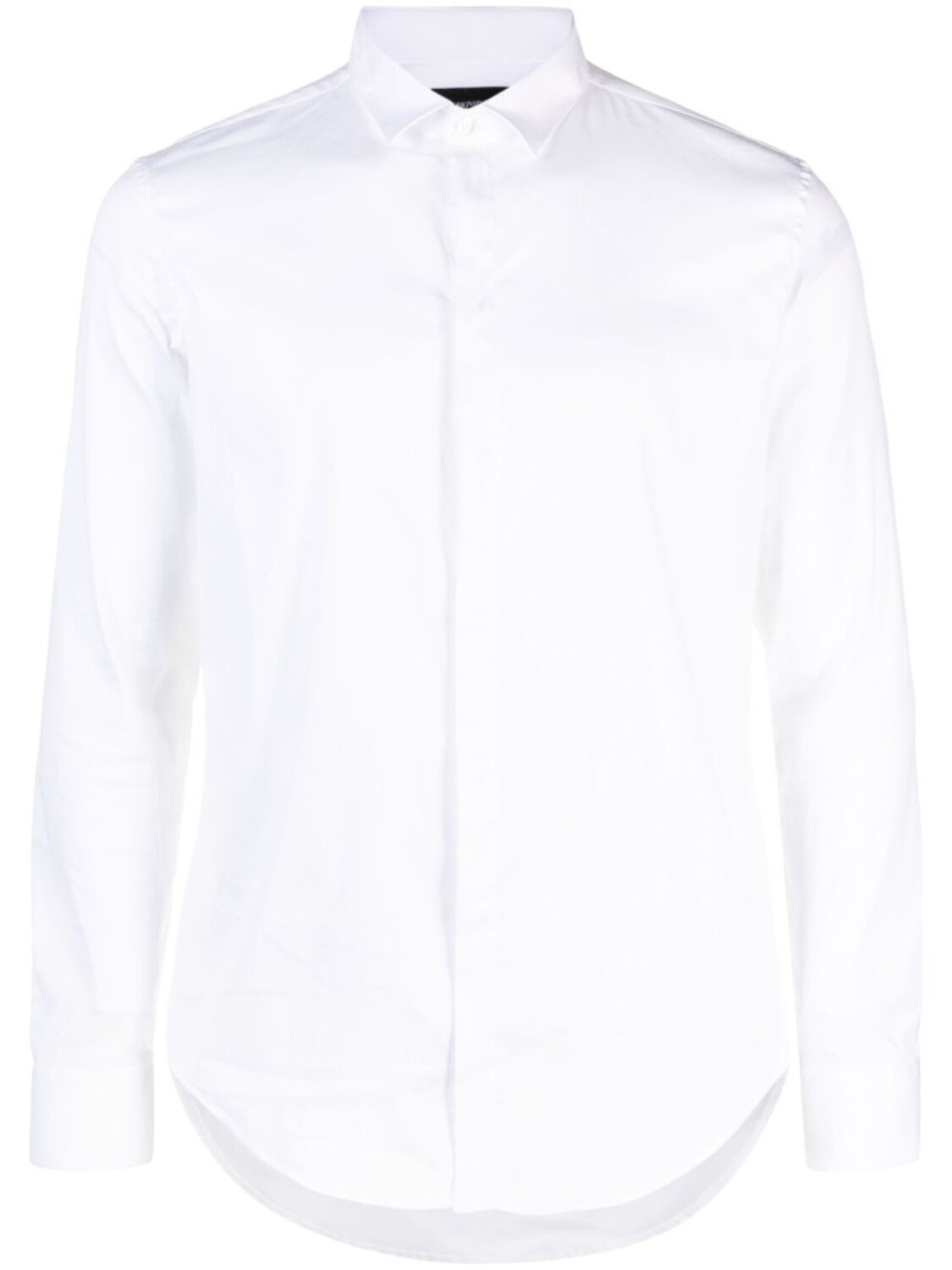 Рубашка с потайной застежкой Emporio Armani, белый 
Рубашка с потайной застежкой Emporio Armani, белый