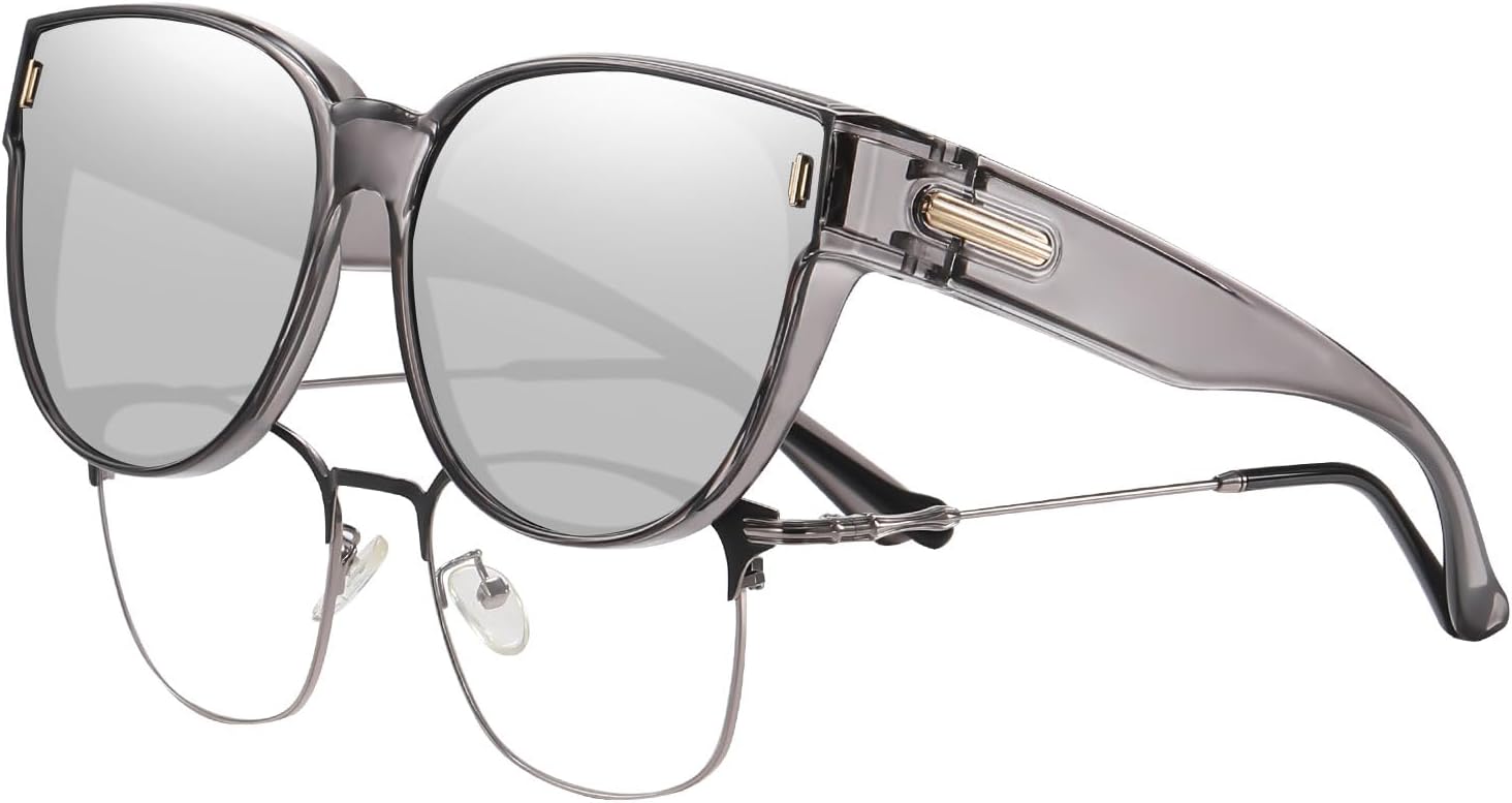 Солнцезащитные очки HAOLOTA Fit Over Glasses для женщин, большие поляризованные очки для вождения, модные очки «кошачий глаз» с защитой от УФ-излучения UV400, A06 Clear Grey Frame Silver Mirrored Lens
Солнцезащитные очки HAOLOTA Fit Over Glasses для женщин, большие поляризованные очки для вождения, модные очки «кошачий глаз» с защитой от УФ-излучения UV400, A06 Clear Grey Frame Silver Mirrored Lens