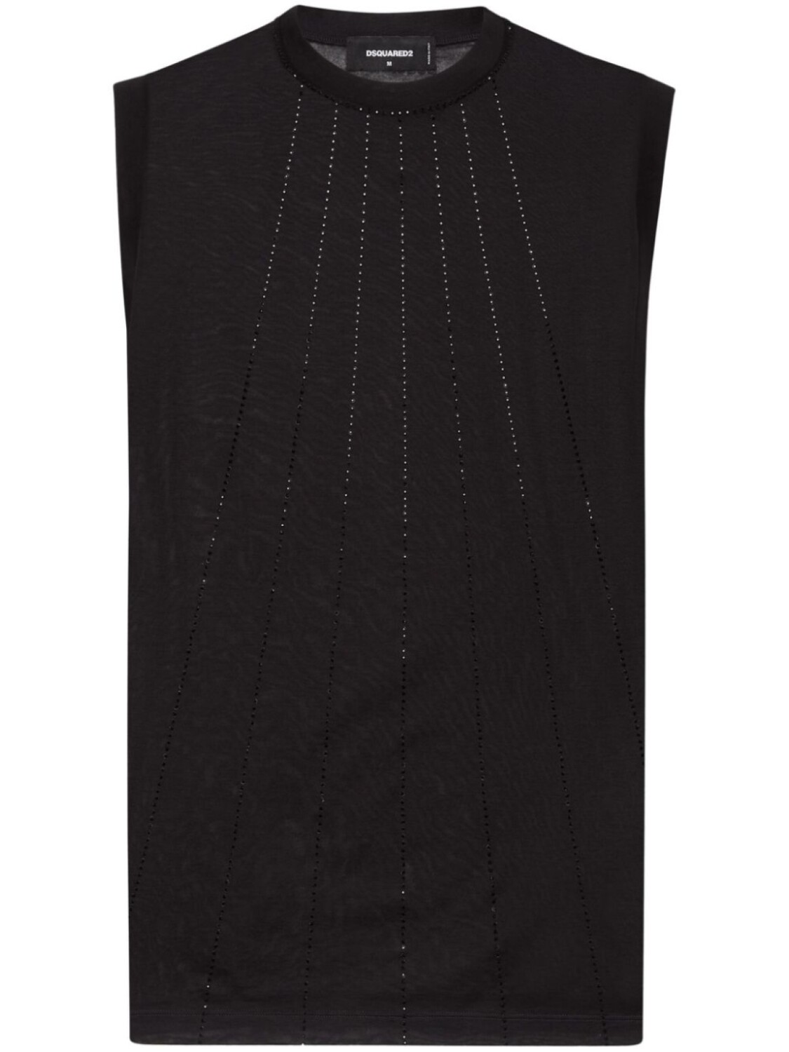 DSQUARED2 топ со стразами, черный 
DSQUARED2 топ со стразами, черный