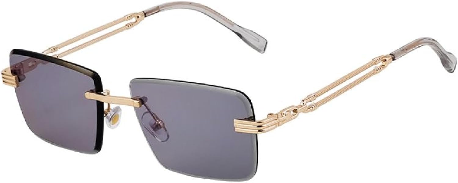 Классические маленькие прямоугольные солнцезащитные очки без оправы для мужчин, роскошные винтажные очки без оправы для активного отдыха, защита от УФ-излучения UV400 для мужчин TYUVIVO, C7grayblue
Классические маленькие прямоугольные солнцезащитные очки без оправы для мужчин, роскошные винтажные очки без оправы для активного отдыха, защита от УФ-излучения UV400 для мужчин TYUVIVO, C7grayblue