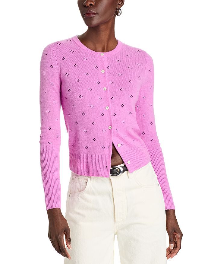 Кардиган из кашемира с ажурной вязкой Guest in Residence, розовый
Кардиган из кашемира с ажурной вязкой Guest in Residence, розовый