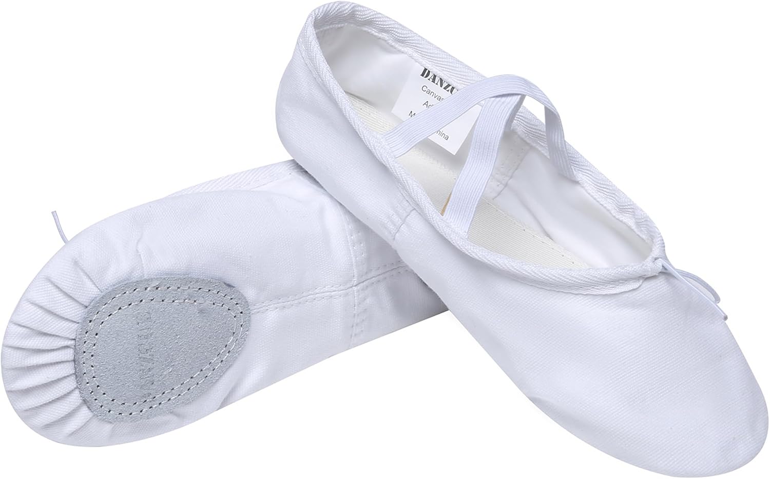 Балетные туфли Danzcue для взрослых из парусины и кожи, белый
Балетные туфли Danzcue для взрослых из парусины и кожи, белый