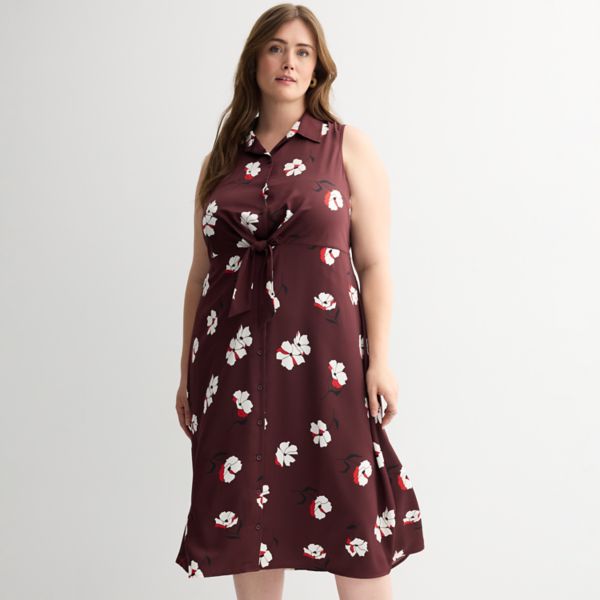 Платье-рубашка миди больших размеров с завязкой спереди Nine West, цвет plum kiki floral
Платье-рубашка миди больших размеров с завязкой спереди Nine West, цвет plum kiki floral
