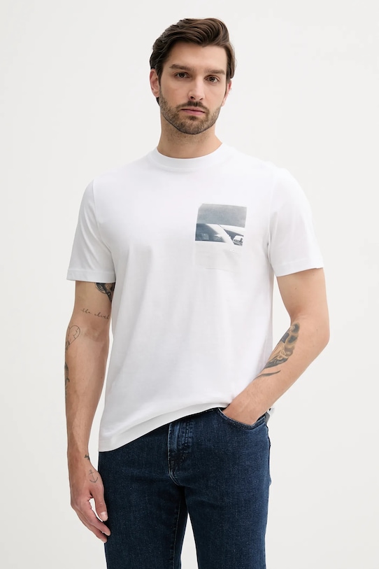 Хлопковая футболка Boss Orange, белый
Хлопковая футболка Boss Orange, белый