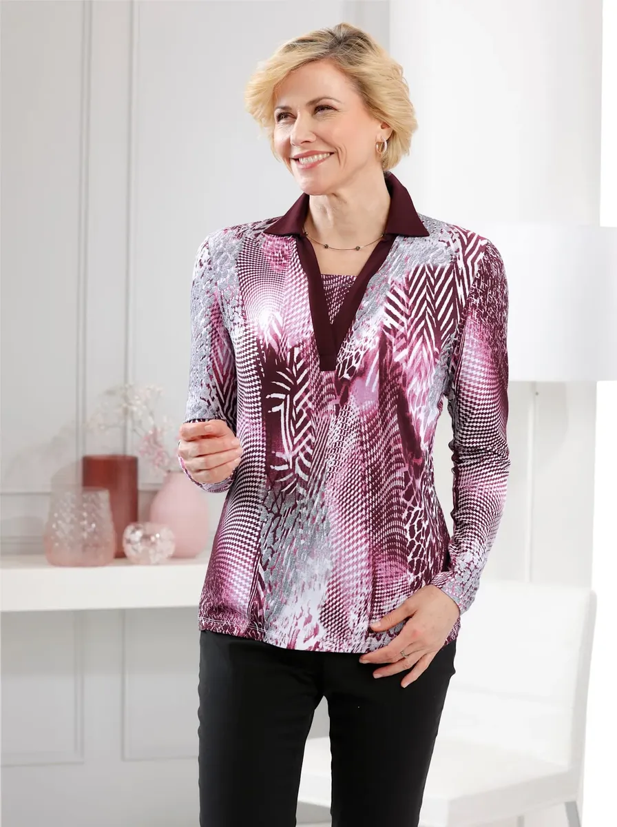 Классическая рубашка 2-в-1 "Рубашка-поло" Classic, цвет Burgund-Steingrau-Bedruckt
Классическая рубашка 2-в-1 "Рубашка-поло" Classic, цвет Burgund-Steingrau-Bedruckt