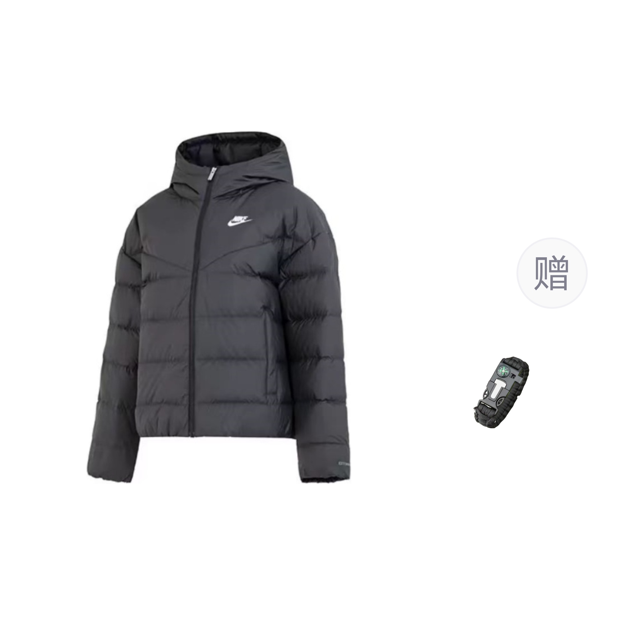 Женская пуховая куртка W Nsw Sf Dwn Wr Hd Jkt черный Браслет выживания Nike, черный+Браслет выживания
Женская пуховая куртка W Nsw Sf Dwn Wr Hd Jkt черный Браслет выживания Nike, черный+Браслет выживания