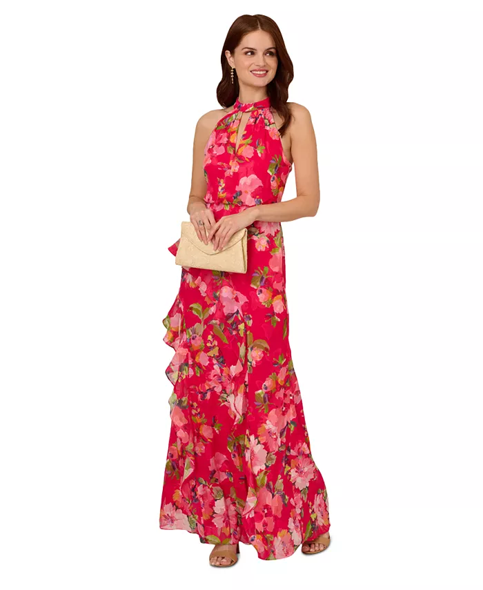 Женское платье-русалка из шифона с принтом Adrianna Papell, розовый
Женское платье-русалка из шифона с принтом Adrianna Papell, розовый