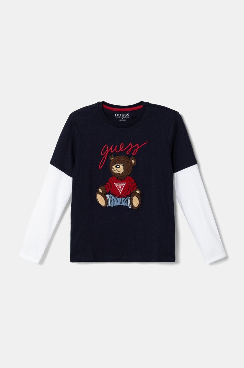 Хлопковая рубашка Guess с длинными рукавами для мальчиков и девочек, темно-синий
Хлопковая рубашка Guess с длинными рукавами для мальчиков и девочек, темно-синий