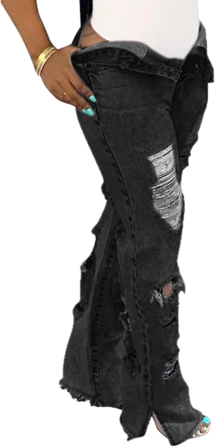 Sexyshine Женские джинсы High Waist с потертостями и разрезами
Sexyshine Женские джинсы High Waist с потертостями и разрезами