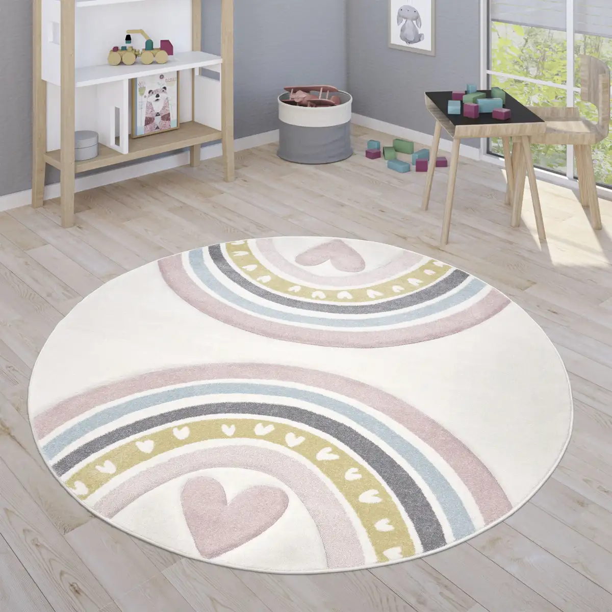 Детский ковер Paco Home "Космос 351", круглый, короткий ворс, игровой коврик, мотив радуги и сердца, детская комната Ø 160 см, розовый
Детский ковер Paco Home "Космос 351", круглый, короткий ворс, игровой коврик, мотив радуги и сердца, детская комната Ø 160 см, розовый