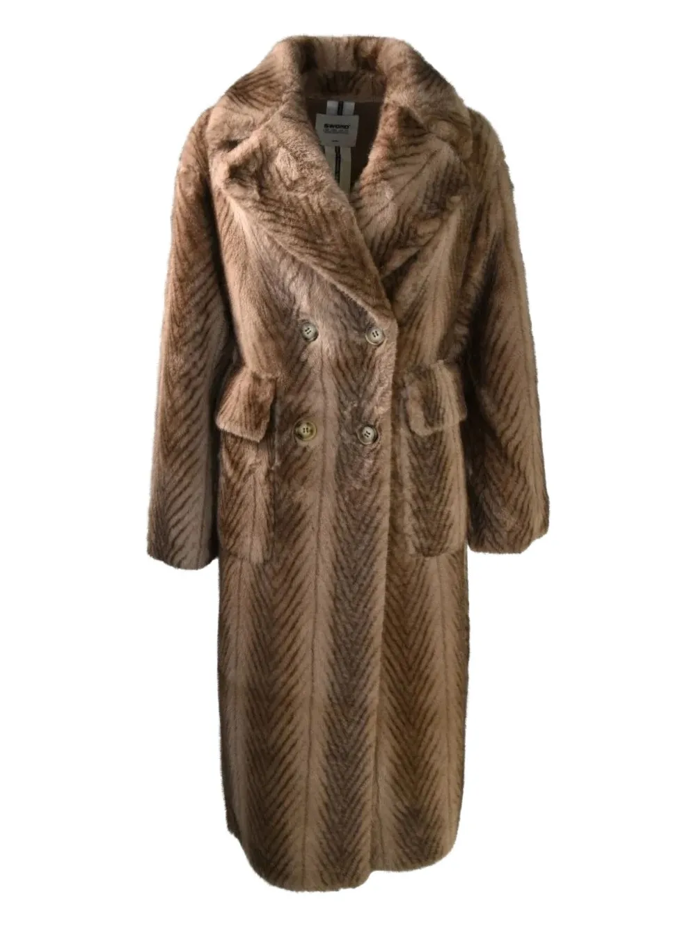 Двубортное пальто с клапанами на карманах Sword, нейтральный
Двубортное пальто с клапанами на карманах Sword, нейтральный