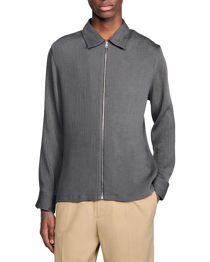 Складчатая рубашка Sandro, серый
Складчатая рубашка Sandro, серый