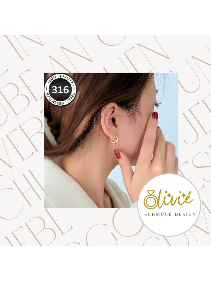 XCOAST Серьги-кольца из нержавеющей стали с покрытием из 18-каратного золота - элегантные, не выцветают
XCOAST Серьги-кольца из нержавеющей стали с покрытием из 18-каратного золота - элегантные, не выцветают