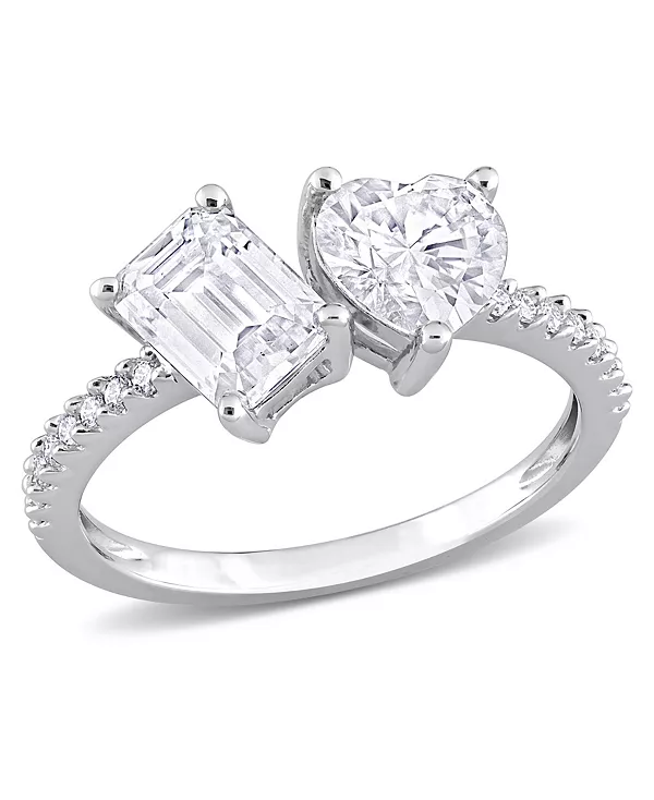 Кольцо с двумя камнями-муассанитами в форме сердца 2 1/8 карата из стерлингового серебра Macy'S, white
Кольцо с двумя камнями-муассанитами в форме сердца 2 1/8 карата из стерлингового серебра Macy'S, white