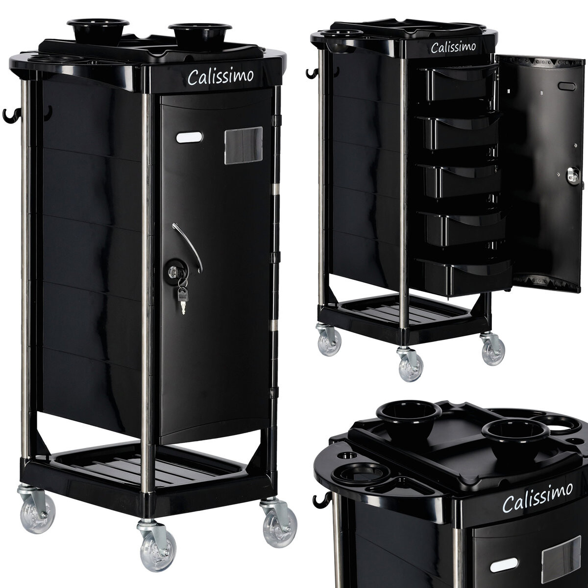 Calissimo, Стол-тележка помощника парикмахера на колесах для окрашивания W-X092 для кабинета салона красоты с выдвижными ящиками
Calissimo, Стол-тележка помощника парикмахера на колесах для окрашивания W-X092 для кабинета салона красоты с выдвижными ящиками