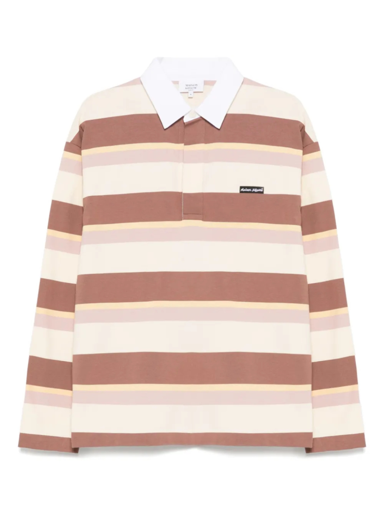 Полосатая рубашка поло с длинными рукавами Maison Kitsuné, коричневый
Полосатая рубашка поло с длинными рукавами Maison Kitsuné, коричневый