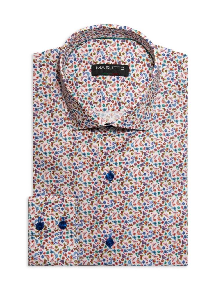 Классическая рубашка современного кроя с бабочками Masutto, цвет Pink Multicolor
Классическая рубашка современного кроя с бабочками Masutto, цвет Pink Multicolor