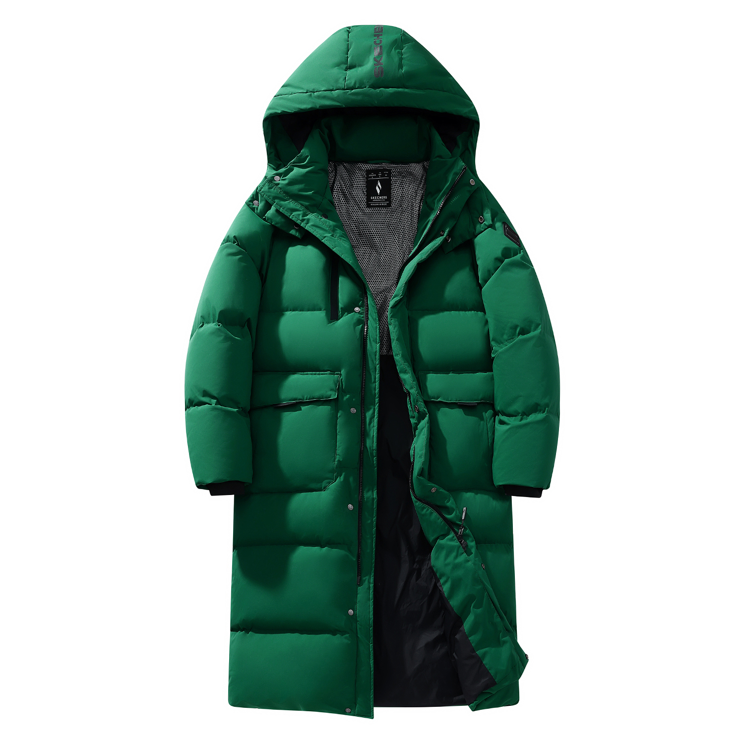 Skechers Ячжуан серия пуховик унисекс, Evergreen 
Skechers Ячжуан серия пуховик унисекс, Evergreen