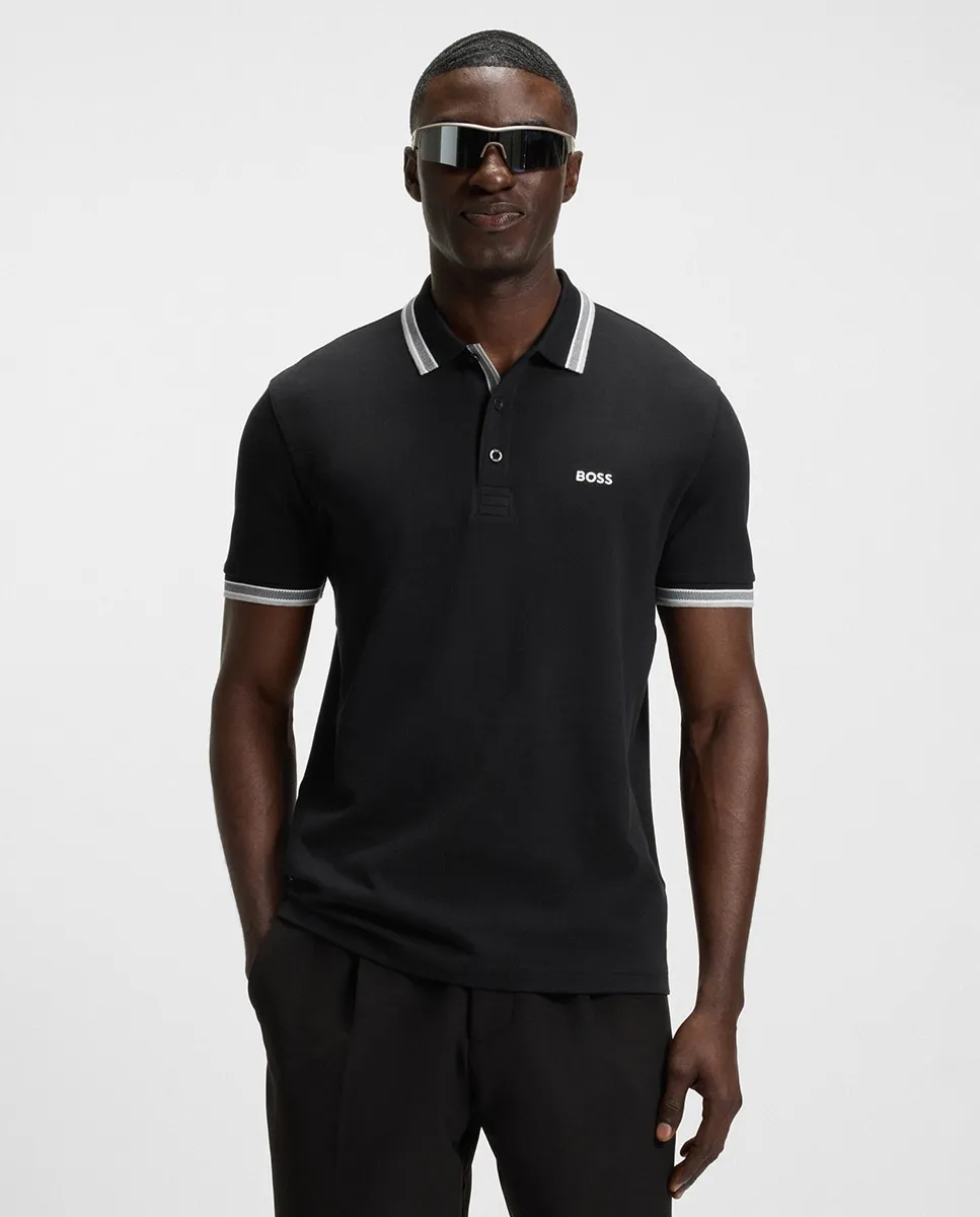 Футболка поло из хлопкового пике с логотипом на задней части воротника Boss, черный
Футболка поло из хлопкового пике с логотипом на задней части воротника Boss, черный