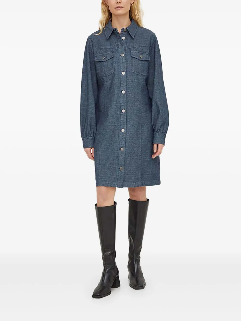 Платье-рубашка мини с воротником Bruuns Bazaar, синий
Платье-рубашка мини с воротником Bruuns Bazaar, синий