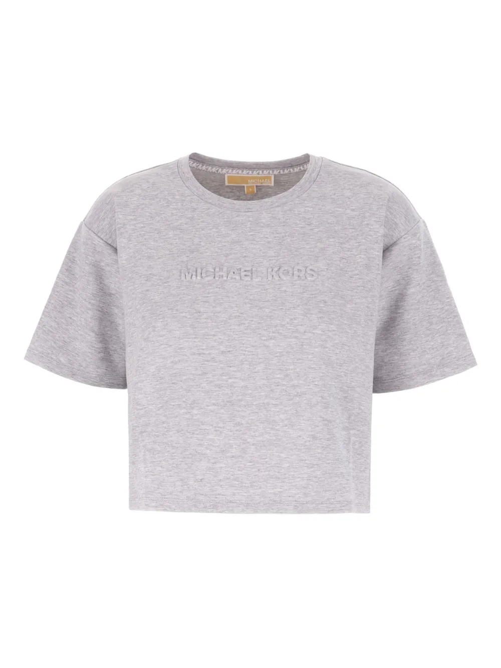 Укороченная футболка с тисненым логотипом Michael Michael Kors, серый
Укороченная футболка с тисненым логотипом Michael Michael Kors, серый