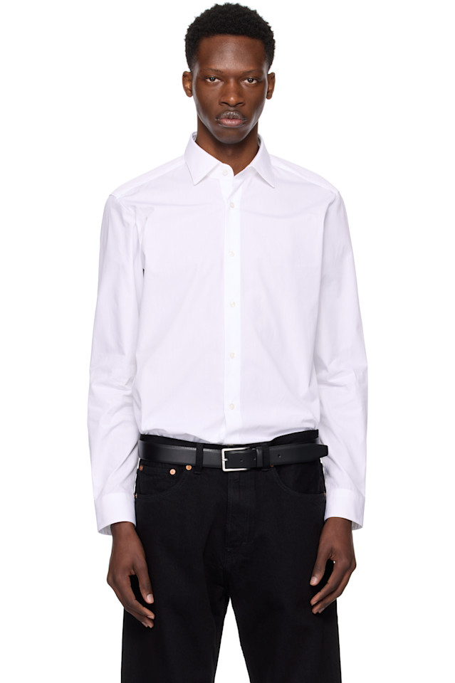 Современная классическая легкая в глажке хлопковая поплиновая рубашка Hugo, белый
Современная классическая легкая в глажке хлопковая поплиновая рубашка Hugo, белый