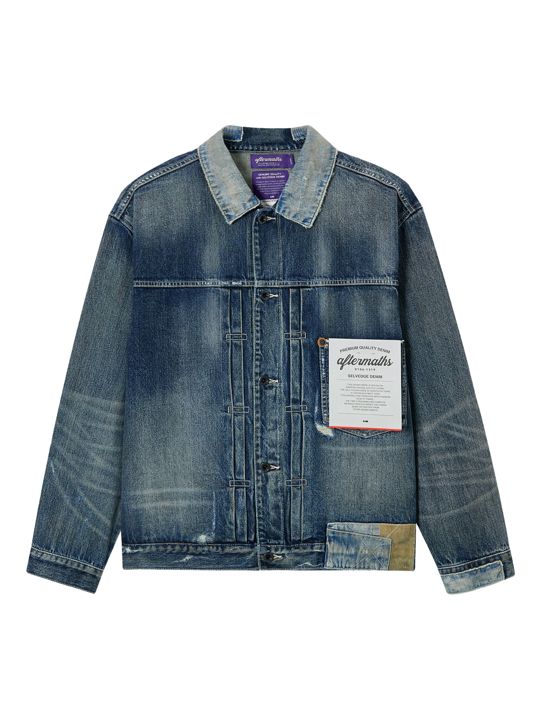 Джинсовая куртка с нашивкой-логотипом Aftermaths, синий
Джинсовая куртка с нашивкой-логотипом Aftermaths, синий
