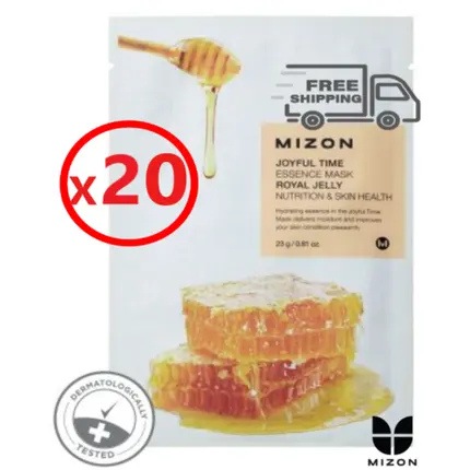 Листовая маска для лица Joyful Royal Jelly со сроком годности 12–2022 г., Mizon
Листовая маска для лица Joyful Royal Jelly со сроком годности 12–2022 г., Mizon