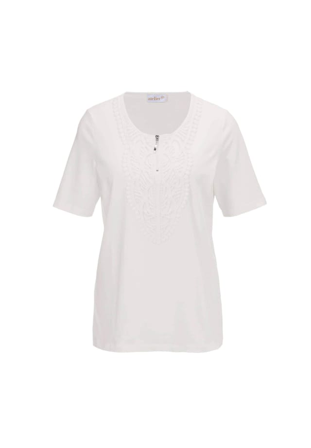 Короткий размер: рубашка с круглым вырезом и кружевом крючком Goldner, белый
Короткий размер: рубашка с круглым вырезом и кружевом крючком Goldner, белый
