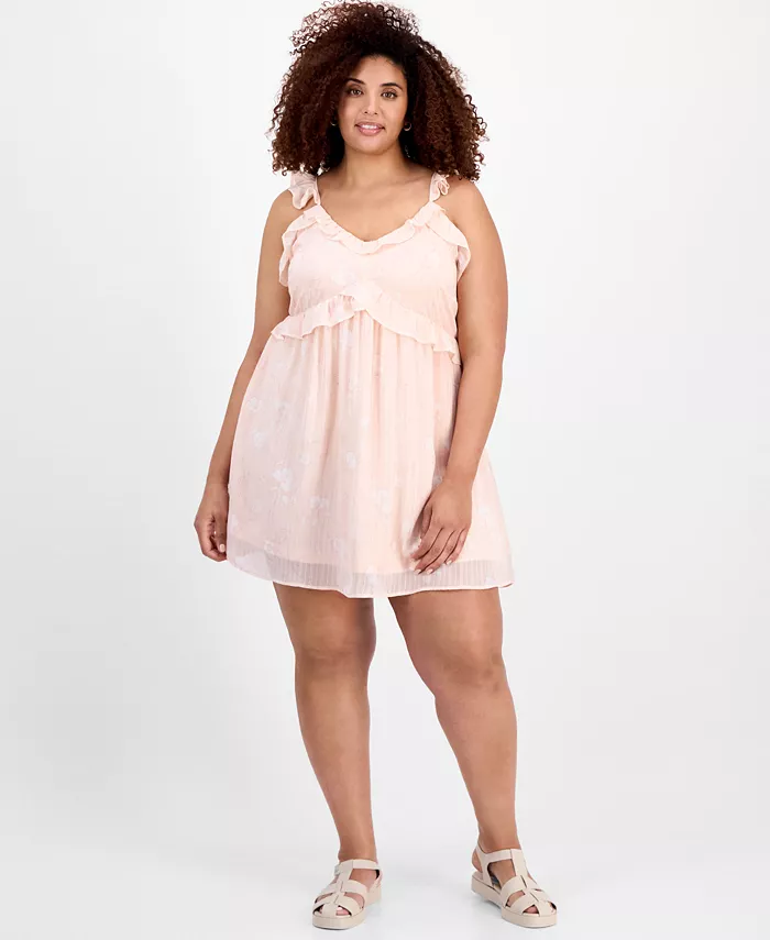 Модное мини-платье с V-образным вырезом и рюшами больших размеров And Now This, розовый
Модное мини-платье с V-образным вырезом и рюшами больших размеров And Now This, розовый