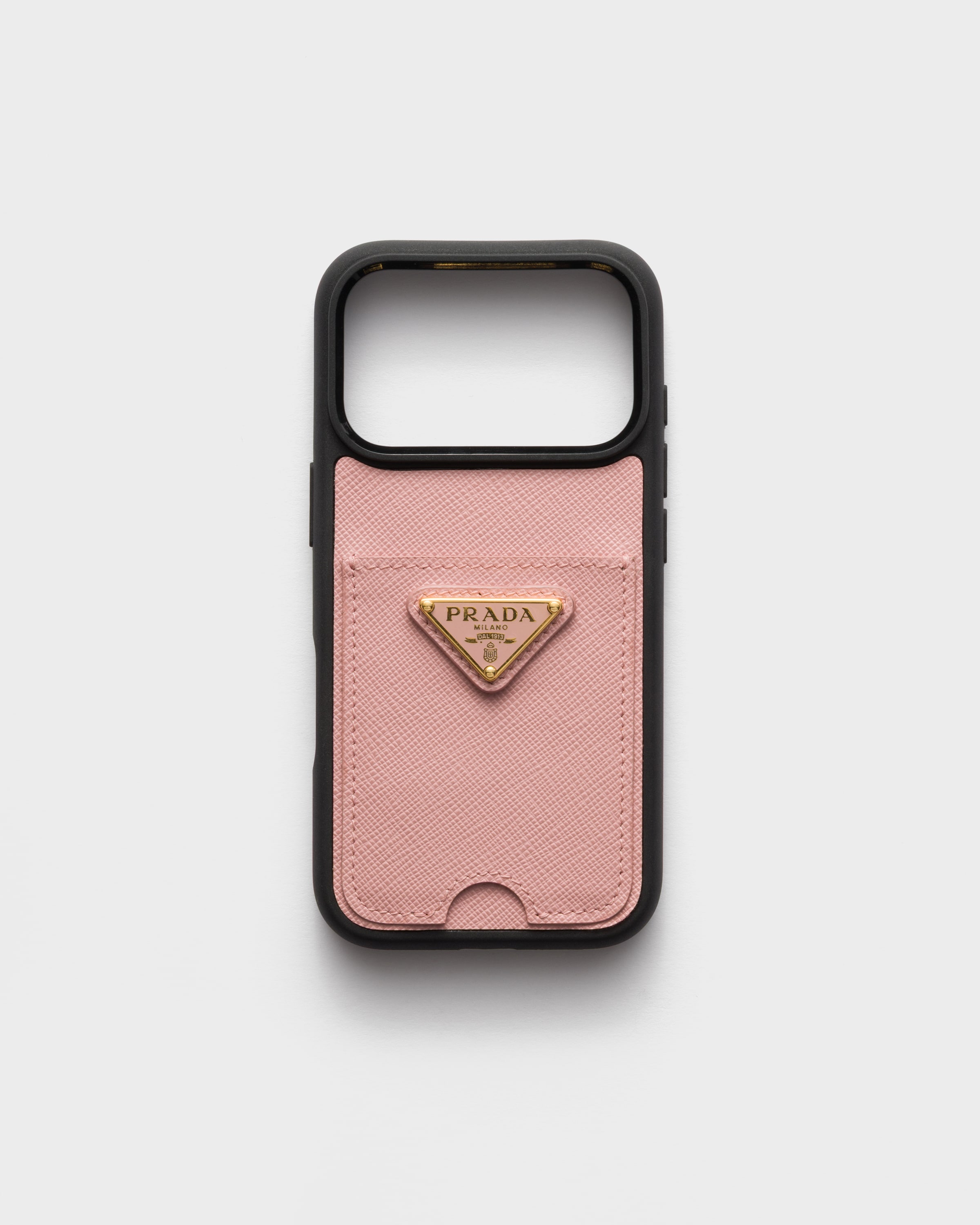 Кожаный чехол Saffiano для iPhone 17 Pro Prada, розовый
Кожаный чехол Saffiano для iPhone 17 Pro Prada, розовый