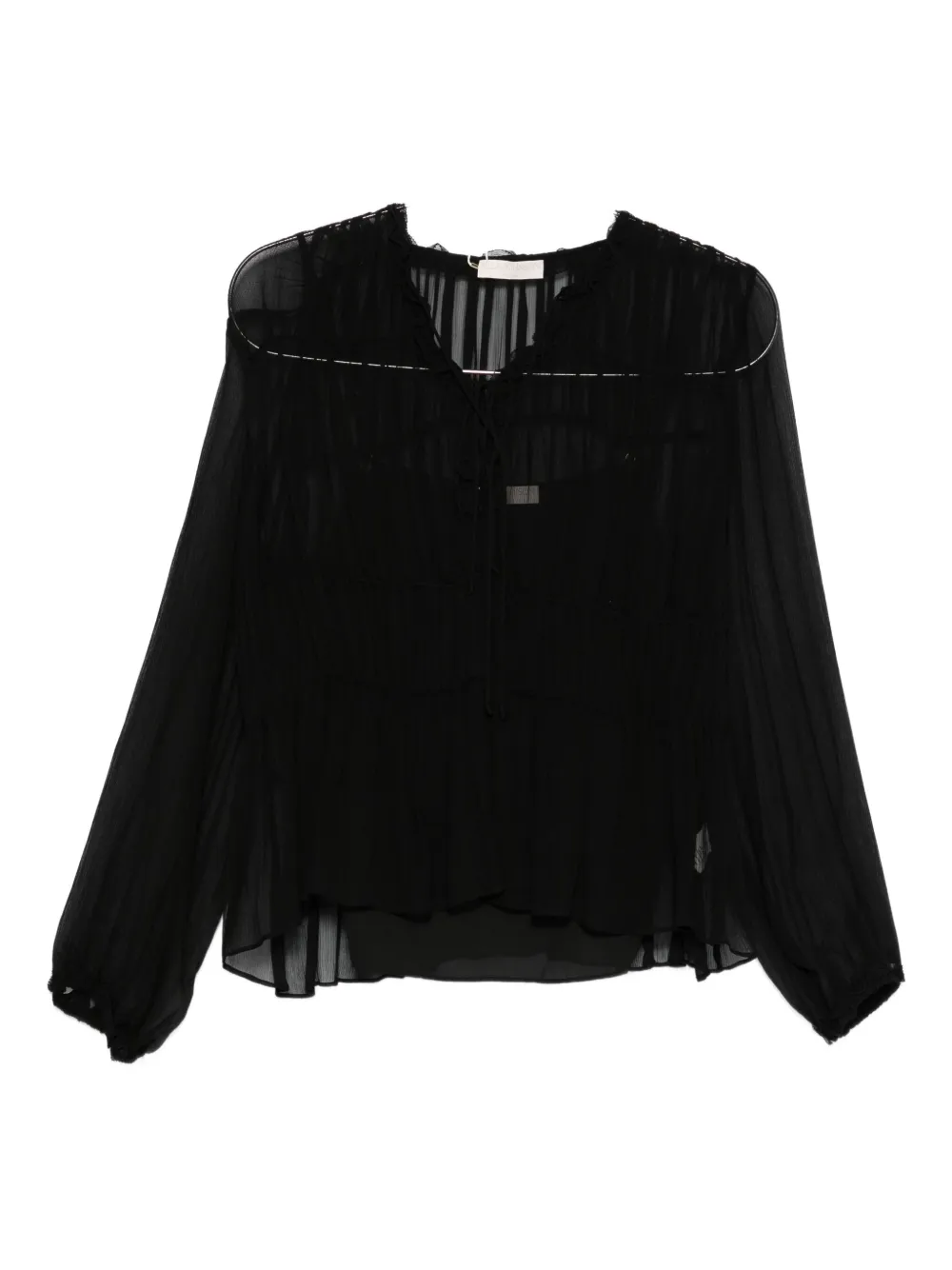 Блузка с оборками и галстуком-бантом Ulla Johnson, черный
Блузка с оборками и галстуком-бантом Ulla Johnson, черный