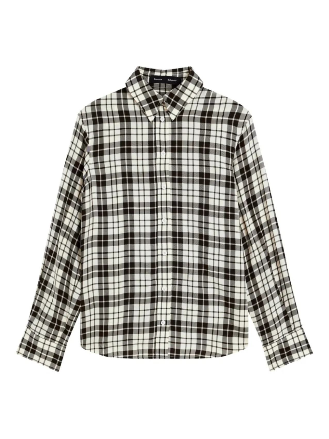 Proenza Schouler клетчатая рубашка, черный 
Proenza Schouler клетчатая рубашка, черный