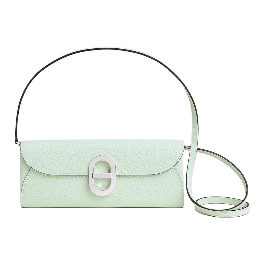 Hermes Сумка через плечо Chaine D'Ancre To Go из кожи Epsom с серебристой пряжкой, женская, мятно-зеленого цвета
Hermes Сумка через плечо Chaine D'Ancre To Go из кожи Epsom с серебристой пряжкой, женская, мятно-зеленого цвета