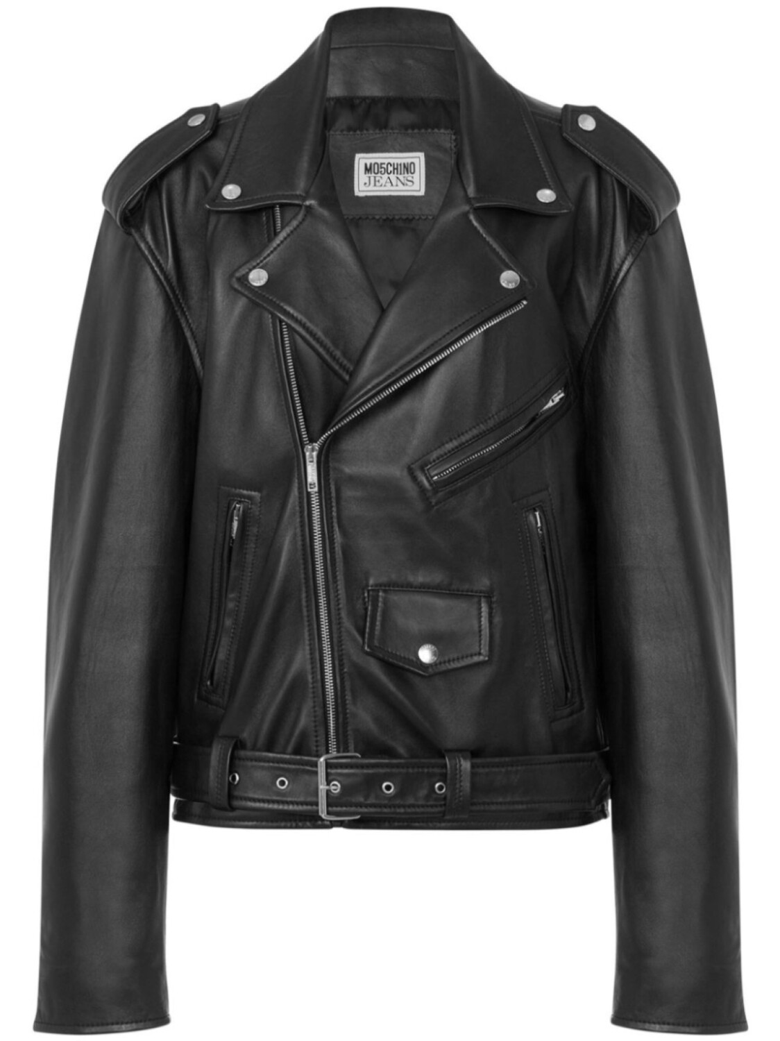 Кожаная куртка на молнии MOSCHINO JEANS, черный
Кожаная куртка на молнии MOSCHINO JEANS, черный