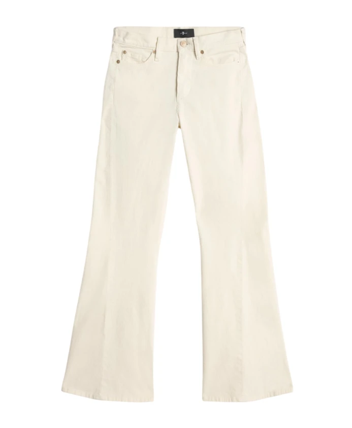 Белые бархатные брюки с витым швом 7 For All Mankind, белый
Белые бархатные брюки с витым швом 7 For All Mankind, белый